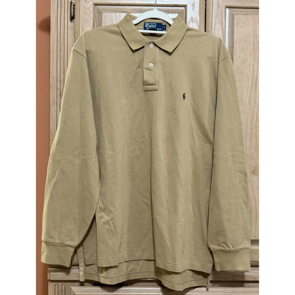Vintage Polo By Ralph Lauren, Mariana Island, 90s Long Sleeve Shirt Brown Size L